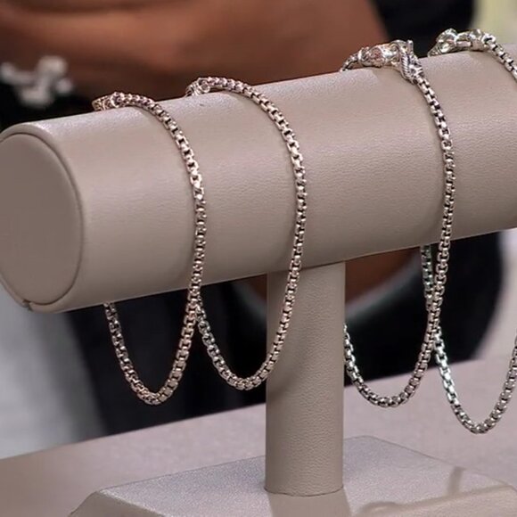 John Hardy JAI Box Chain 2.7mm Sterling Silver Bracelet - SMALL NIB - Picture 14 of 16